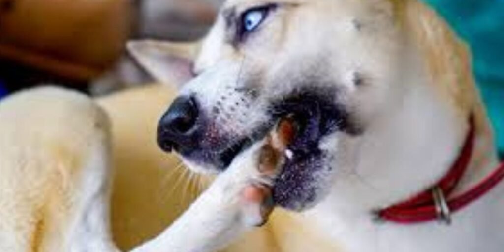 Dog Chewing Paws and Its Connection to Gut Health neonjs