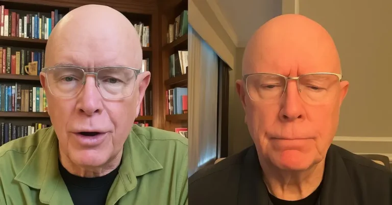 A compelling diptych captures the distinct presence of Robert B. Hubbell, offering a visual glimpse into a Robert B Hubbell biography, contrasting his expressive speaking demeanor in a study with a more thoughtful, candid moment.